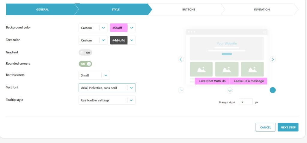 HelpOnClick - chat button customization