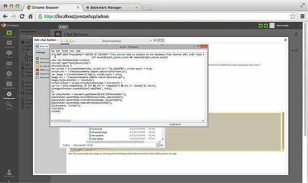Prestashop LiveAgent integration