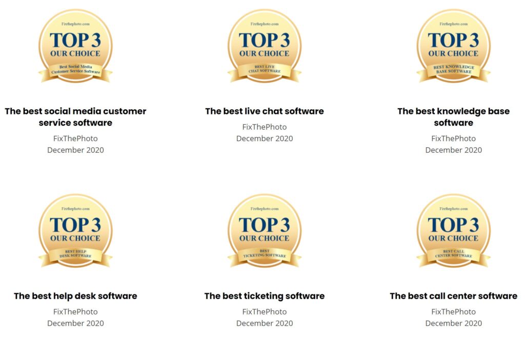 FixThePhoto awards for LiveAgent