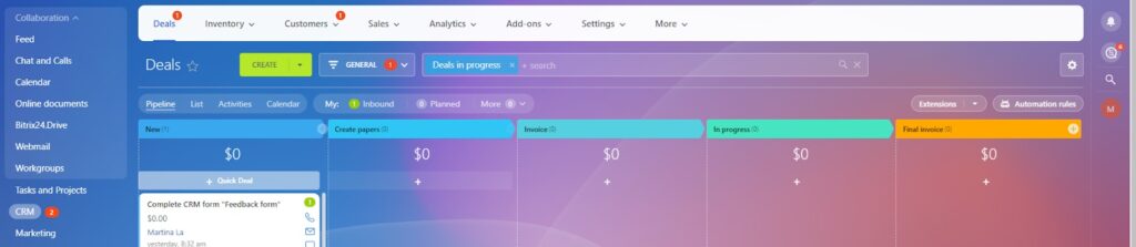 New chat notifications in Bitrix24