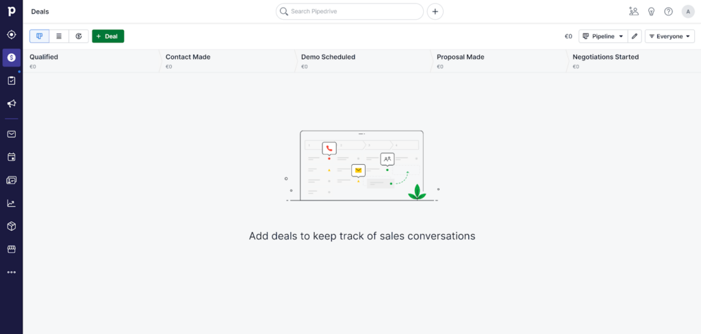 PipeDrive interface overview