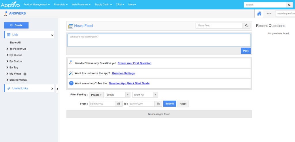 Apptivo - Create answer