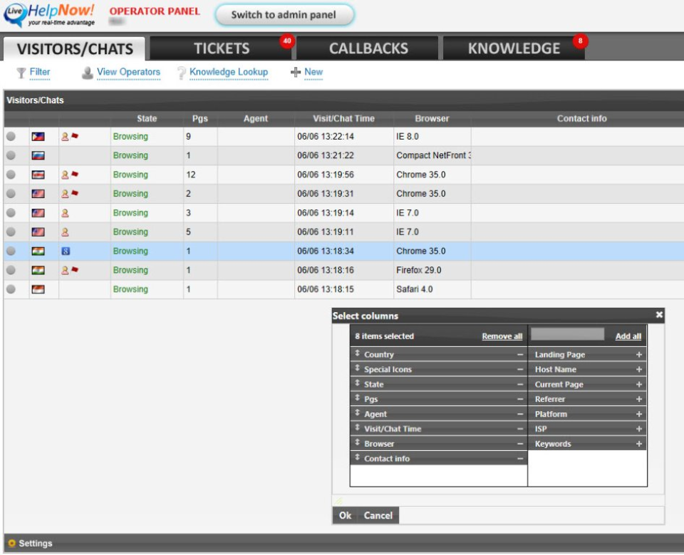 livehelpnow chats view