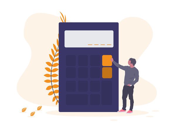 Calculating illustration