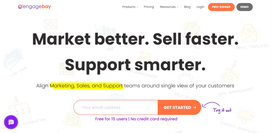 engagebay_homepage EngageBay CRM software