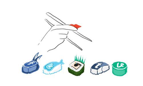 social media sushi - gif