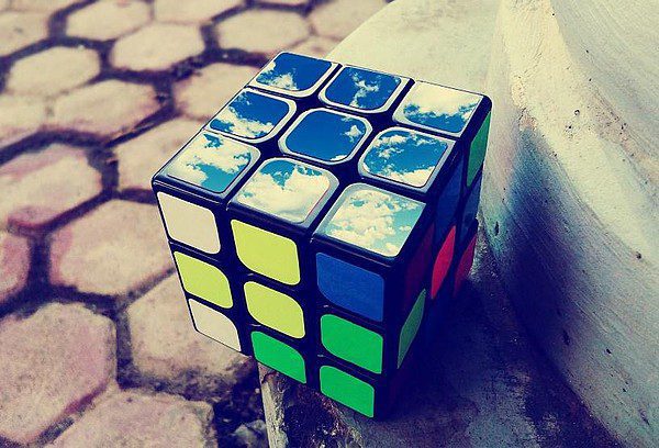 Rubic-cube-with-sky Rubic cube with sky