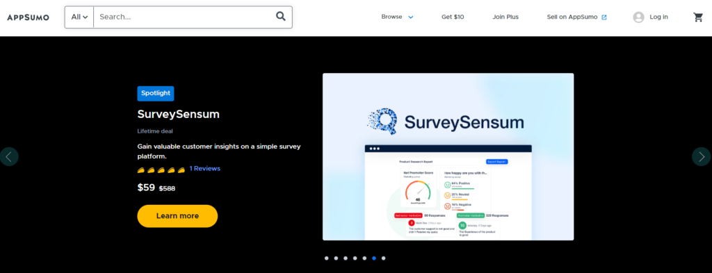 AppSumo homepage