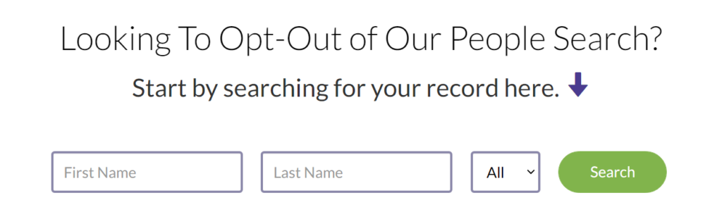 BeenVerified Opt out option