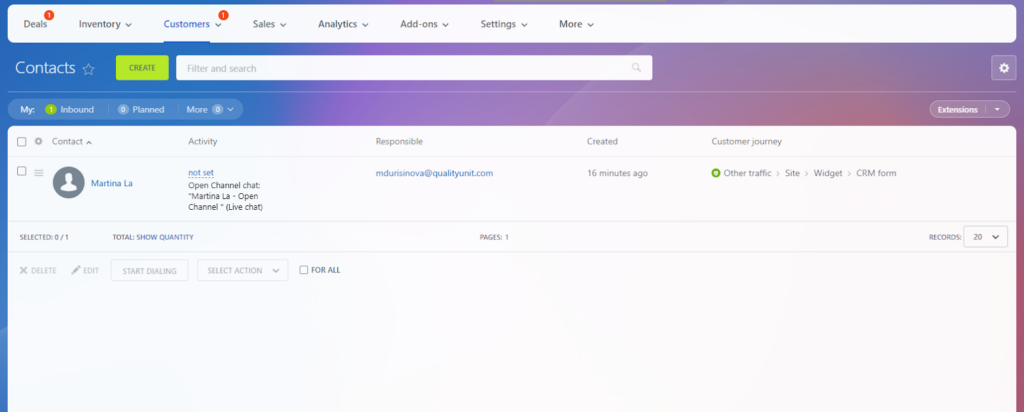 Chat history in Bitrix24