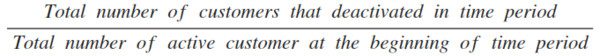churn-rate2 calculation of churn rate