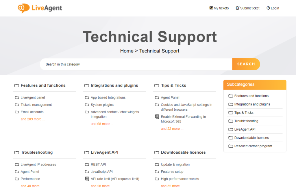LiveAgent - technical support