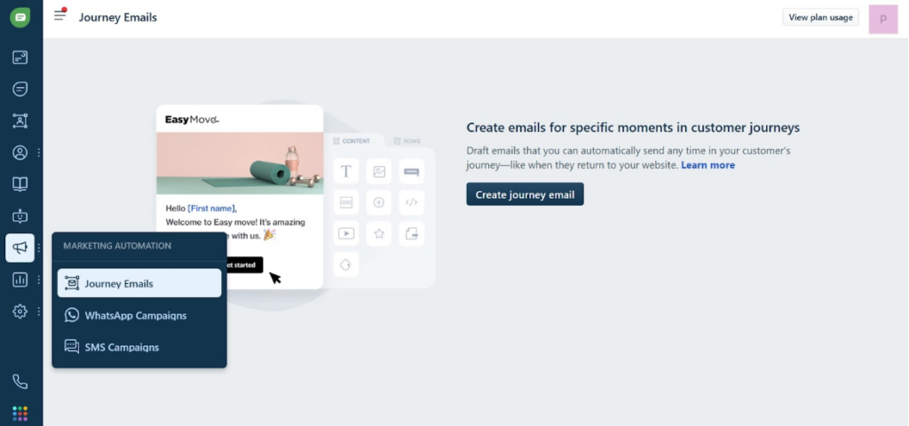 Freshdesk- create an email for the customer journey