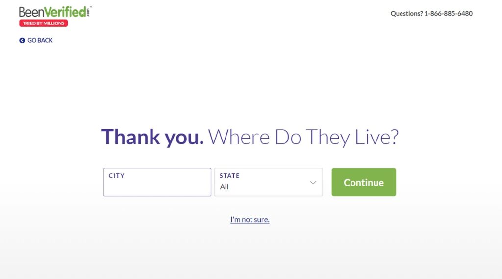 BeenVerified Search by adding address