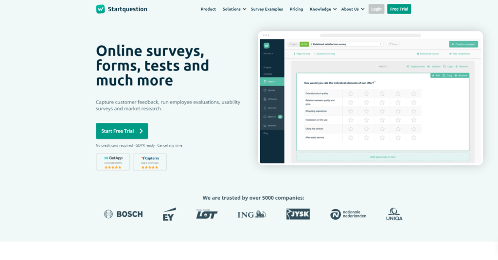 StartQuestion Home Page