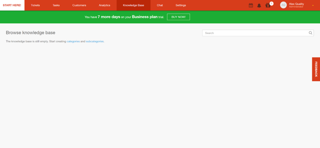 Overview of Deskero knowledge base