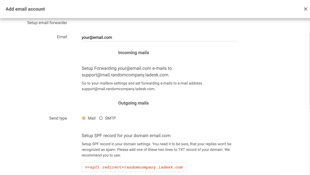 Microsoft Exchange Server email forwarding setup in LiveAgent