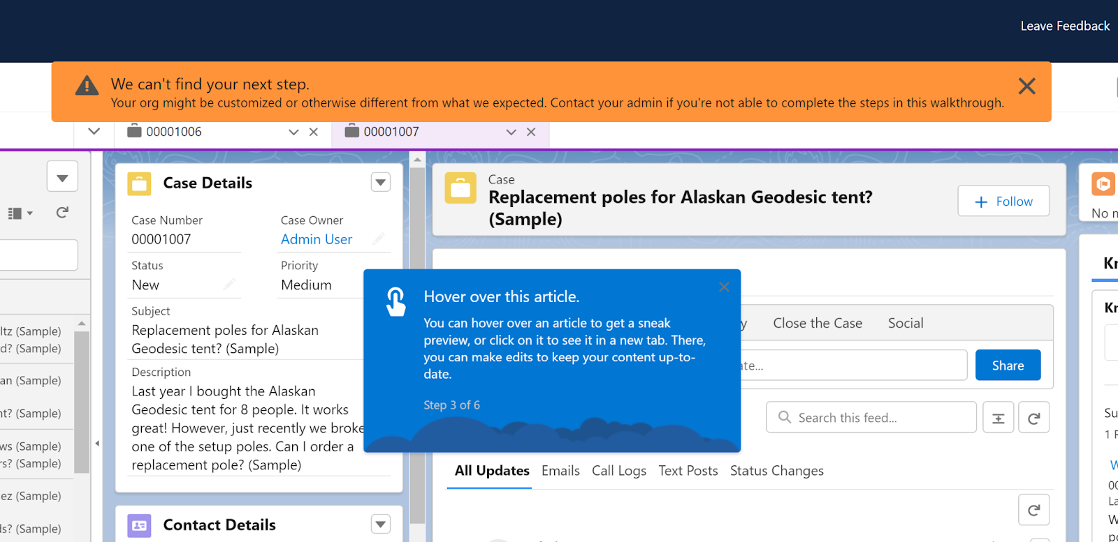 Salesforce Sales Cloud user interface