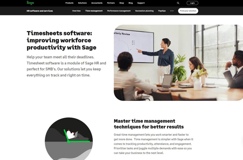 Sage time management software