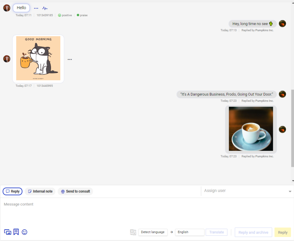 NapoleonCat - reply to interaction