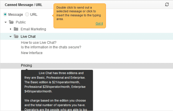 canned-message-overview canned message overview