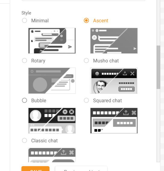 LiveAgent - chat widget style