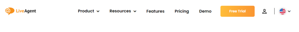 LiveAgent's header