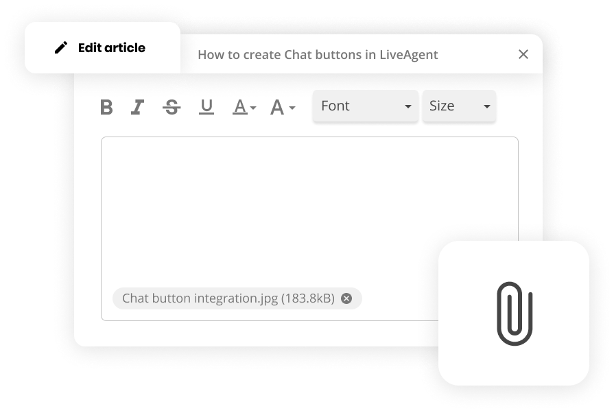 Attachment in articles - Edit article