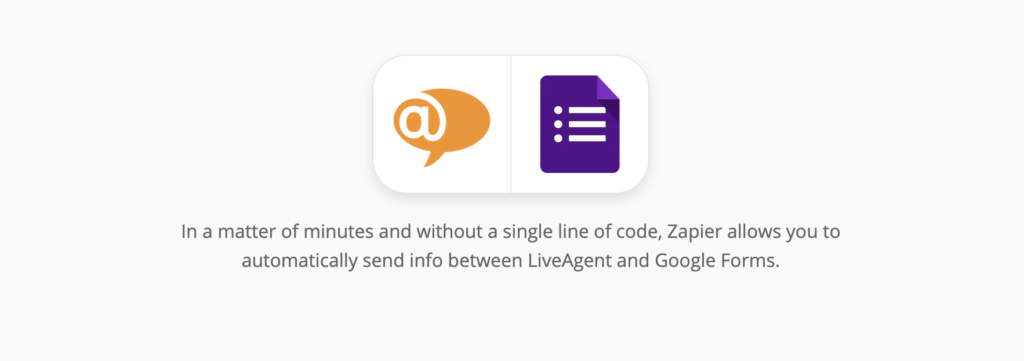 LiveAgent and Google Forms integrations page on Zapier