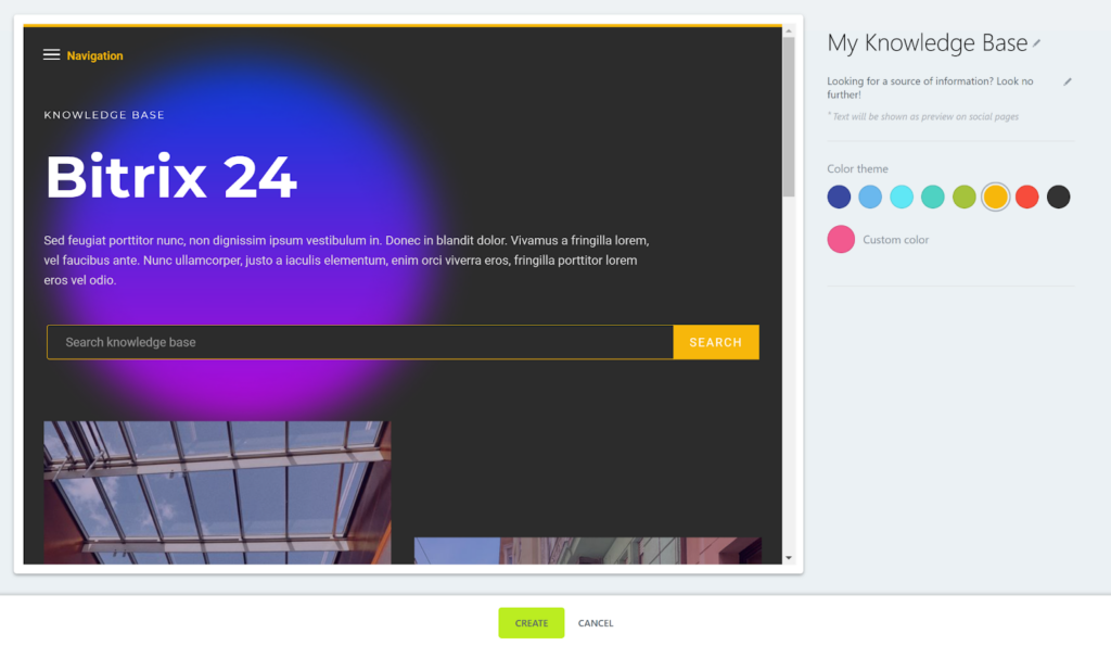 Bitrix24 customize your knowledge base