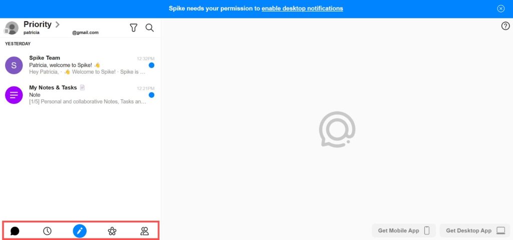 Spike - email management interface