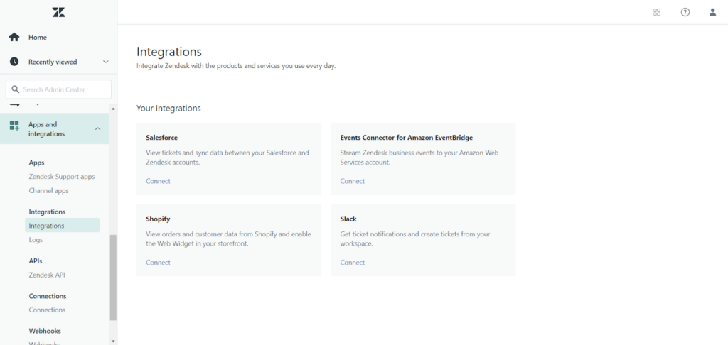 Zendesk integratons
