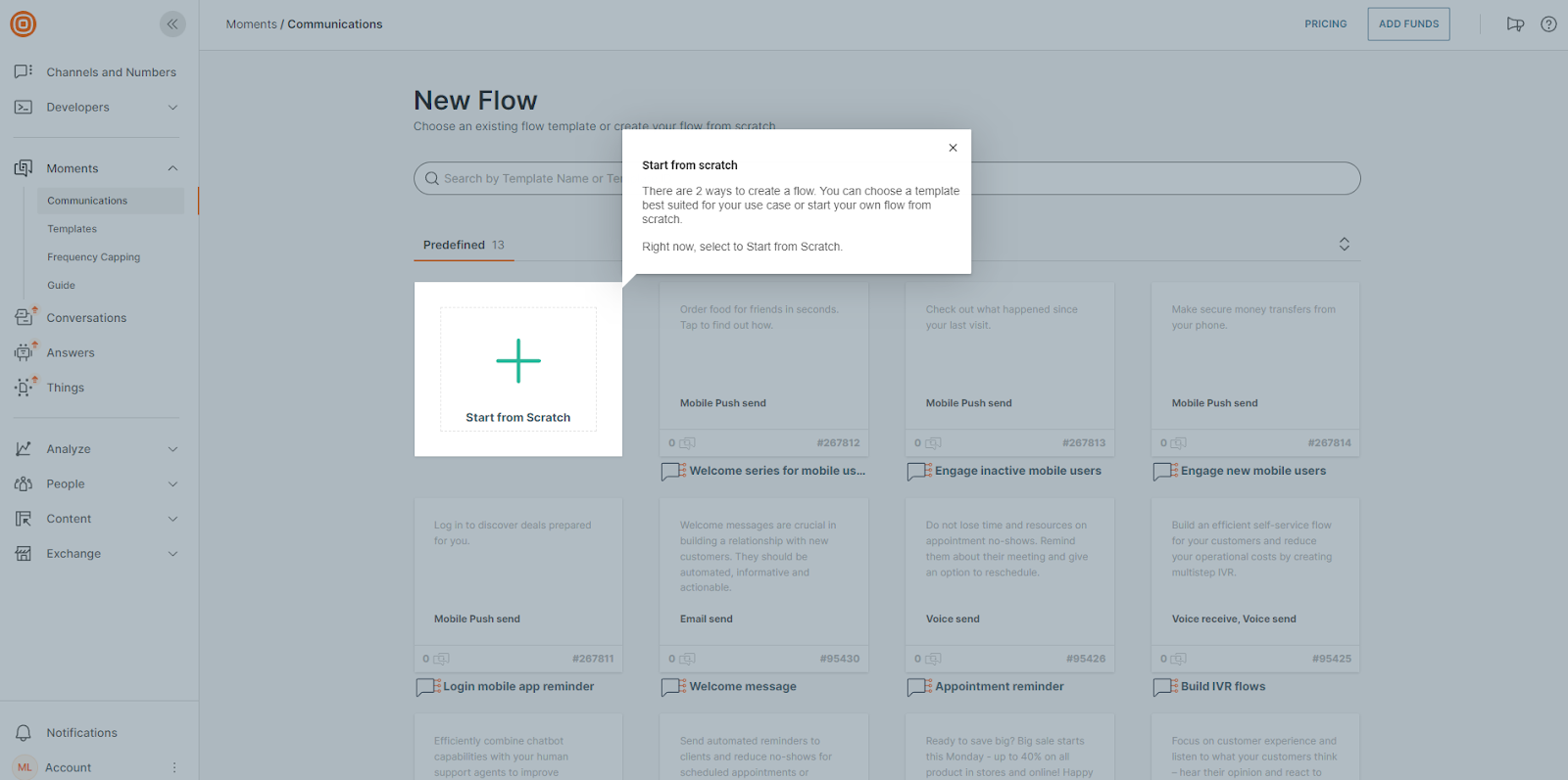 Infobip creating a new flow