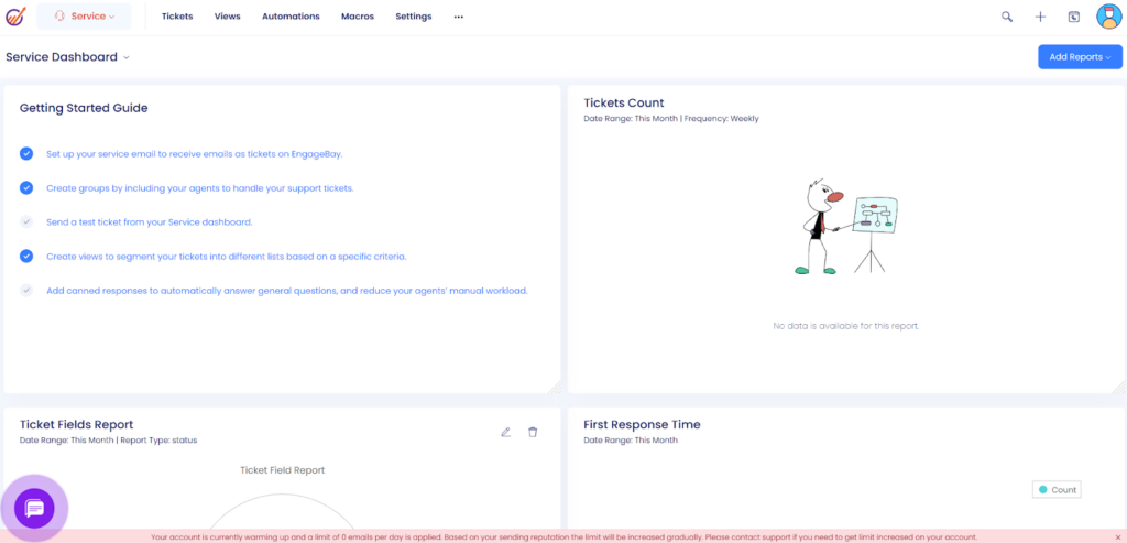 EngageBay interface