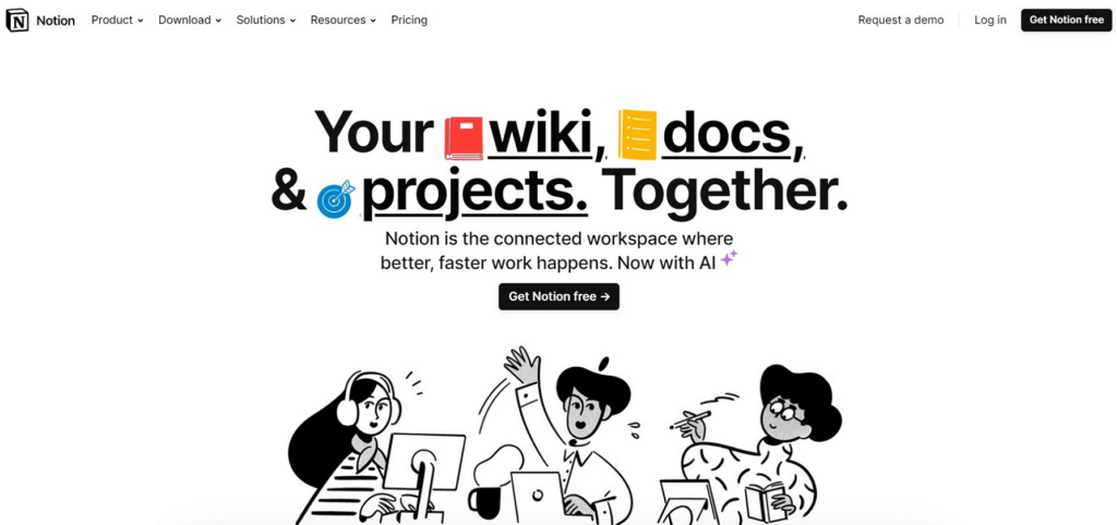 Notion homepage