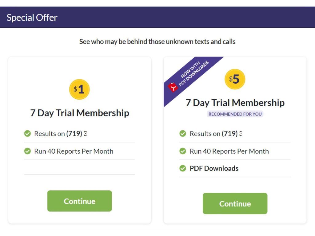 BeenVerified trial offers