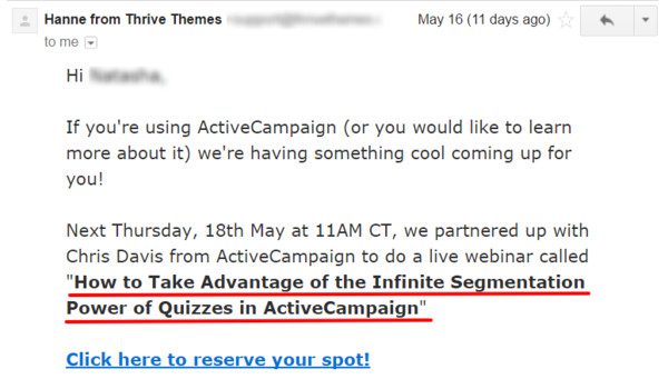 thrive-themes-email-example Thrive Themes email example