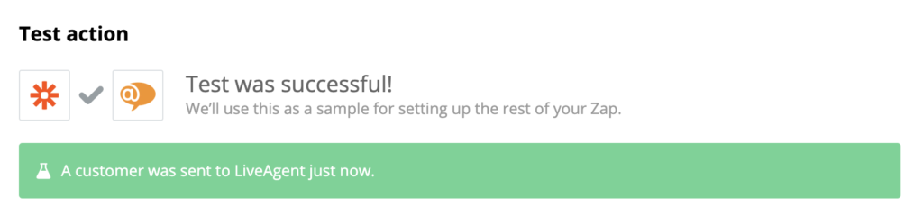 A successful test of a Braintree and LiveAgent integration