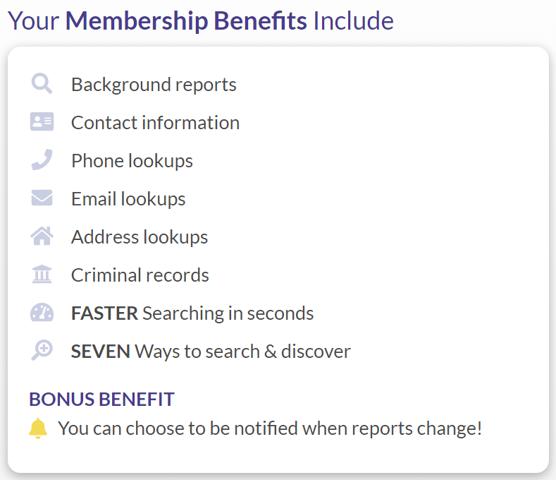 BeenVerified membership benefits