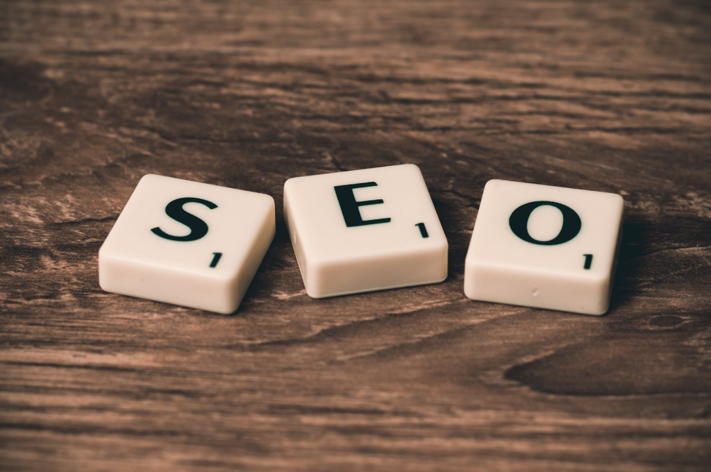 scrabble playing parts - seo word spelled