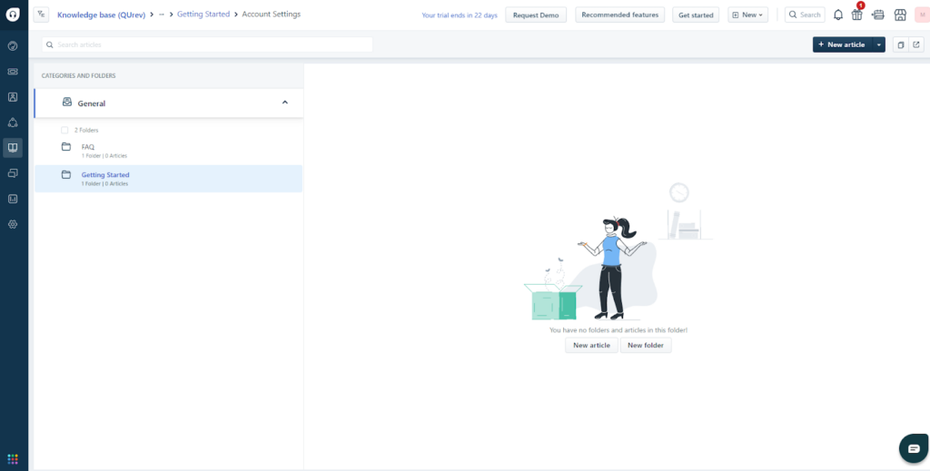 Freshdesk knowledge base account settings