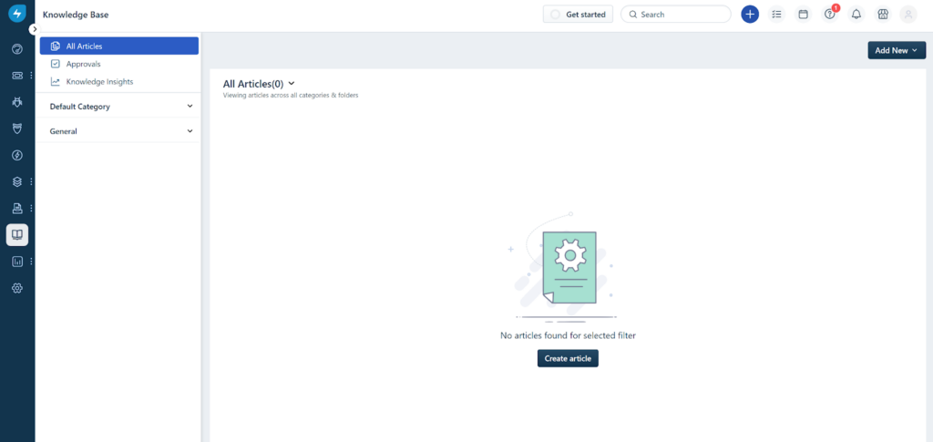 Freshservice knowledge base create article