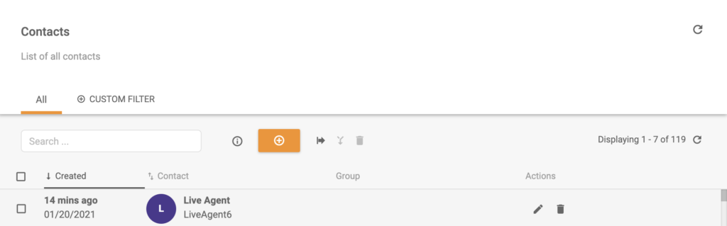 Twitter follower has been added to LiveAgent as a follower