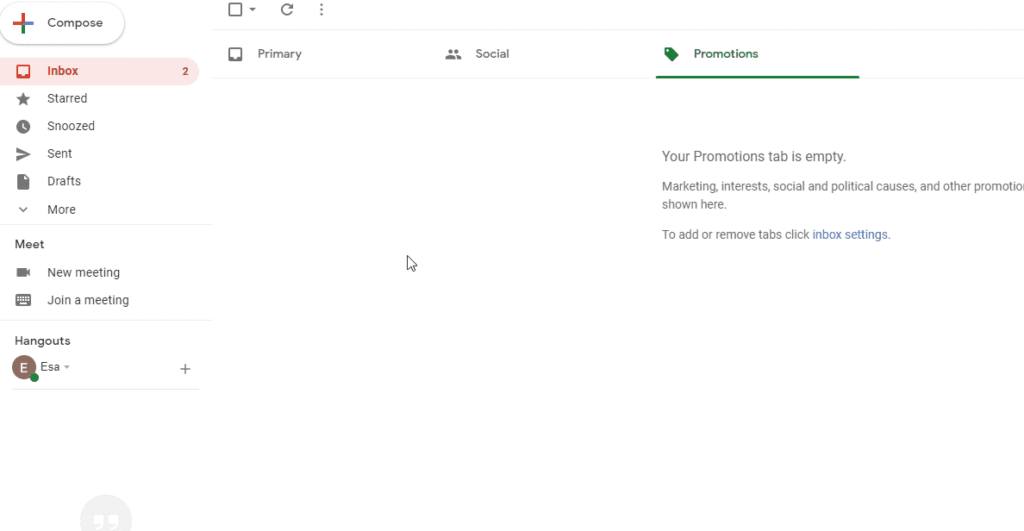 Using created template in gmail